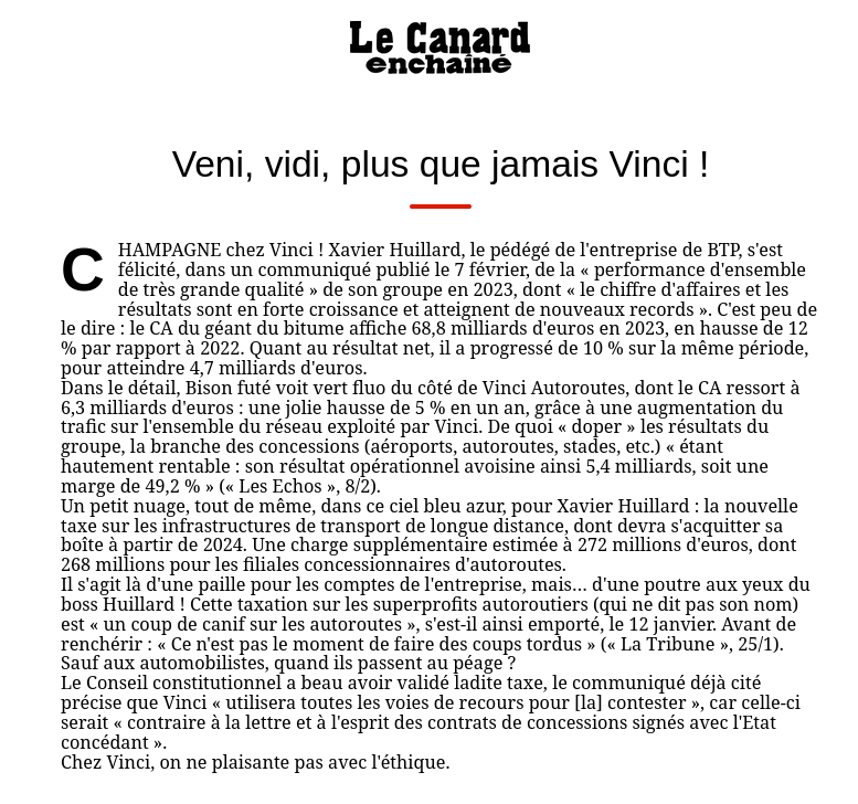 2024.02.14_Le.Canard.Enchaine_5388_Veni.Vidi.Plus.QUe.Jamais.Vinci